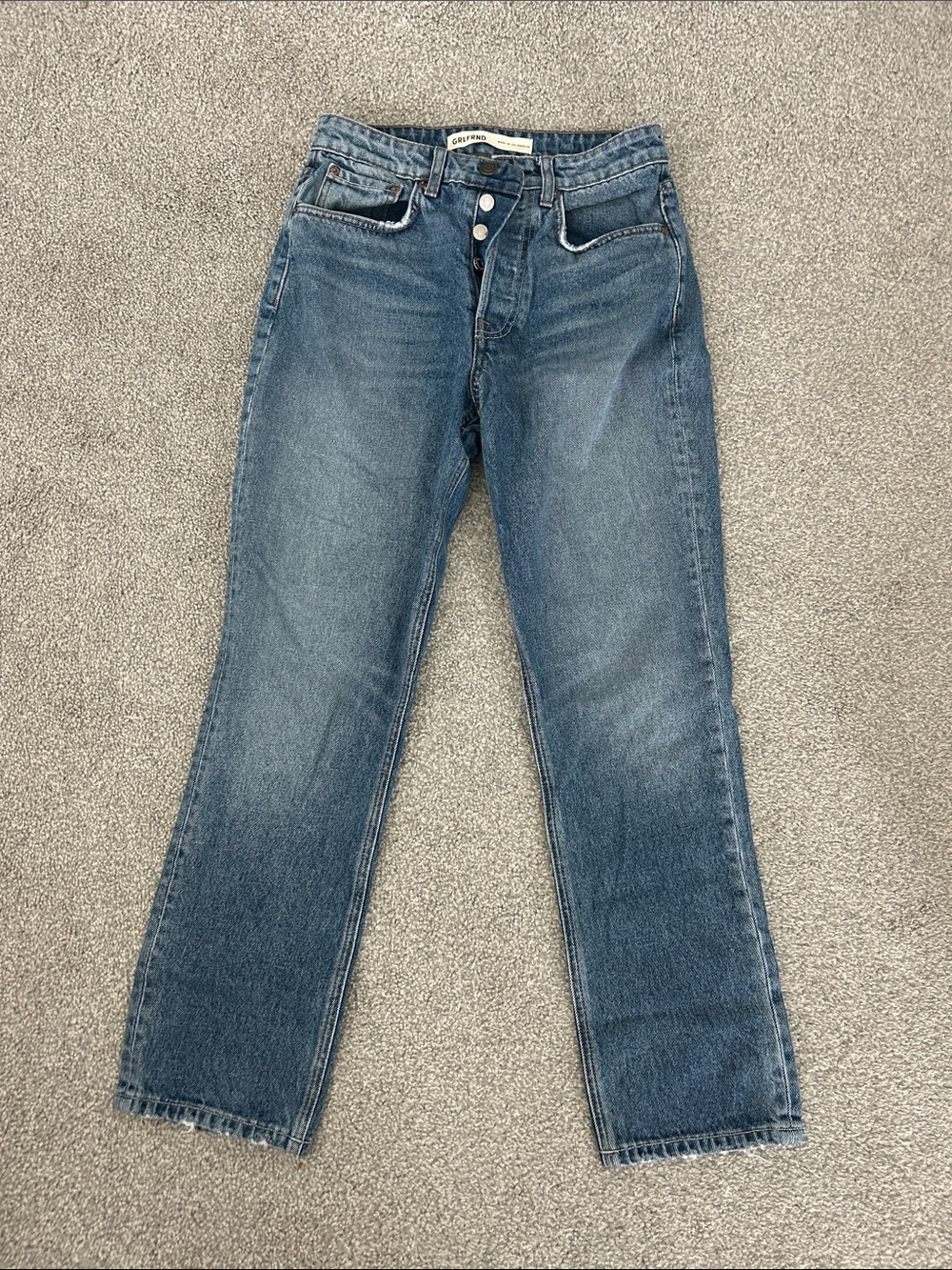 GRLFRND Medium Blue Straight-Leg Women’s Jeans